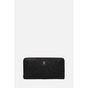 Denarnica Tommy Hilfiger ženska, črna barva, AW0AW17955