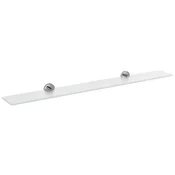 X-ROUND steklena polica 800 mm, krom/mrzlo steklo - Chrome - 800x55x120 mm - Sapho - X-ROUND - Medenina; steklo - 800 - Polica - Krožni - 800 - 55 - 120 - 14