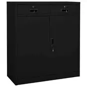 Vidaxl vidaXL Pisarniška omara črna 90x40x102 cm jeklo