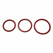 Spartacus – Stainless Steel Ring Set - Rdeča