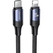 USAMS Cable U71 USB-C - Lightning 2m 20W PD Fast Charge black SJ522USB01 (US-SJ522)