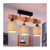 BRILAGI - Pritrjen stropni lestenec NUBILA 3xE27/60W/230V borovica/svetlo rjava