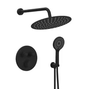 SMART SELECT set za skrito termostatsko prho, 2 izhoda, izhod, črna mat - Črna mat barva - Sapho - SMART SELECT - 72 - Medeninasti - Termostat - Krožni - Tlak - 14
