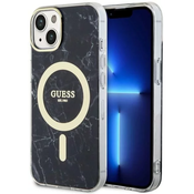 Guess Guess Marmor MagSafe - Ohišje za iPhone 14 (črno)
