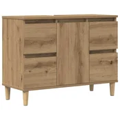 Vidaxl Omarica za umivalnik artisan hrast 80x33x60 cm inženirski les