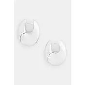 Srebrni uhani Tom Wood Pebble Hoops Medium V1