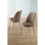 Hanah Home Set stolica Pefa, 45x91x42 cm, 6 komada, Srebrno-smede boje
