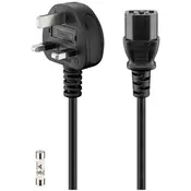 GOOBAY 250V(AC) IEC UK 1,5m črn napajalni kabel