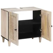 Vidaxl Kopalniška omarica Namestitev na steno Bela 62 x 33 x 58 cm