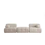 Atelier del Sofa L1 Pouffe 1R Doblo Sofa, 3 Sedišta, Krem
