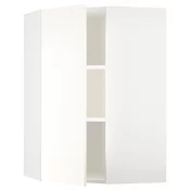 METOD Ugaoni zidni element s policama, bela/Vallstena bela, 68x100 cm