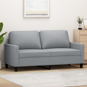 vidaXL Dvosed svetlo siv 140 cm blago