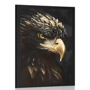 Plakat črno zlati orel - 40x60 white