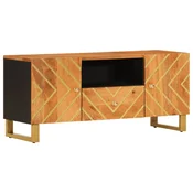 Vidaxl TV omarica rjava in črna 105x33,5x46 cm trden mangov les