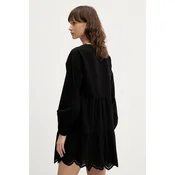 Bombažna obleka Superdry črna barva, W8011914A-02A