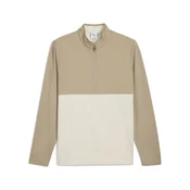 Mens Puma CLOUDSPUN Tech Hybrid Golf Quarter-Zip Top, Beige Top, Size 4XL Top, Clothing