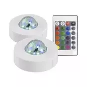 SET 2x LED RGB dekorativna svetiljka FESTA 3xAAA/4,5V + daljinski upravljac
