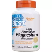 Magnezij z visoko absorpcijo, 100 mg - 120 tablet