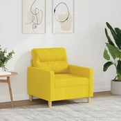 Vidaxl Fotelj svetlo rumen 60 cm blago