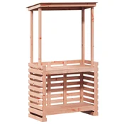 shumee Zunanja barska miza s streho 112,5x57x195,5 cm trden les