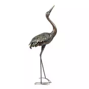 Autronic Okrasitev Heron - 133 cm, kovinska dekoracija, baker z barvnimi pikami (SR2030-L)