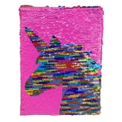 Svetlucavi spomenar Sequin Unicorn velicine 15 x 21 cm sa tvrdom koricom