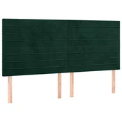 Vidaxl Vzglavje postelje temno zeleno 180x5x118/128 cm žametno