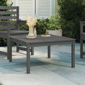 Vidaxl vidaXL Vrtna miza siva 82,5x82,5x45 cm masivni borov les