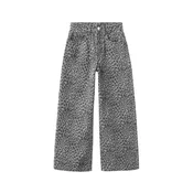 MANGO KIDS Kavbojke WIDEL siv denim / črna