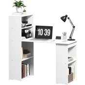 HOMCOM HOMCOM Pisalna miza iverna plošča, MDF 120D x 55Š x 120V cm bela, (5000243020)