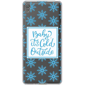 Ovitek Print za Sony Xperia XA My Print Cover, Cold outside, siva in roza