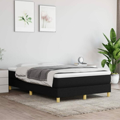 Okvir za krevet s oprugom crni 120 x 200 cm od tkanine