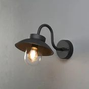 Konstsmide Zunanja stenska svetilka Vega Mini, širina 22 cm, črna - črna, prozorna - Kovina
