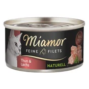 Miamor Fine Filets Natural tuna & losos 80 g