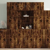 vidaXL vidaXL Visoka omara dimljeni hrast 80x42,5x185 cm inženirski les, (21295738)