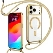 Overboard Ovitek za iPhone 17 Pro, Electro MagSafe, zlat + vrvica za ključe