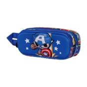 shumee Marvel Captain America modra šolska peresnica z dvema predelkoma 22x10x8 cm