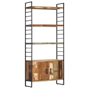 Vidaxl Knjižna omara 4-nadstropna 80x30x180 cm trden predelan les