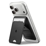 Magnetna denarnica in stojalo Spigen S314-1 Slim Fold MagFit z magnetnim obročem in eno režo za kartice - black