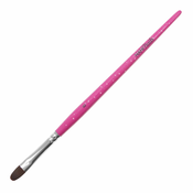Čopič za gel NANI, mačji jezik, vel. 8 – Glitter Pink
