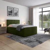 Livetastic BOXSPRING POSTELJA 140 cm  x 200 cm , les, kovina, umetna masa, tekstil zelena