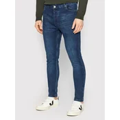 Brave Soul Jeans hlače MJN-MADISONDARK Mornarsko modra Skinny Fit