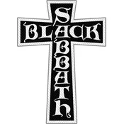 Black Sabbath Cross Logo Cut Out (Retail Pack) Našitek za šivanje 100 x 50 mm