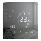Nikcorp Inteligentni sobni termostat Beok TGR85WIFI-WPB Wi-Fi za plinski kotel, stenski regulator na dotik, 3 A, združljiv s Tuya Smart, Google Assistant in Alexa, tedenski urnik, bela barva, 100-240 V