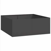 Vidaxl Plantažni lonček črn 100x100x40 cm Jeklo