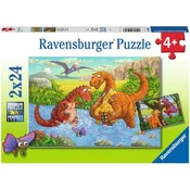 Ravensburger - Puzzle 2x24 Razigrani dinozavri - 40 - 99 kosov