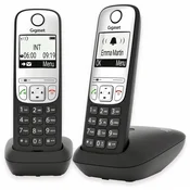 Brezžični DECT telefon Gigaset A690 Duo, srebrn/črn