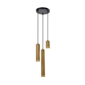 Tubo Pendant Black  3X25W Gu10 Lampshade Mix Wooden