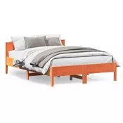 vidaXL vidaXL Posteljni okvir brez vzmetnice voščeno rjav 160x200 cm borovina, (21072827)