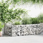 Vidaxl Gabionsko cvetlično korito iz pocinkanega jekla 180x90x50 cm